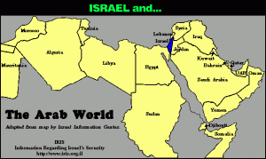 Israel picture compared to Arab lands