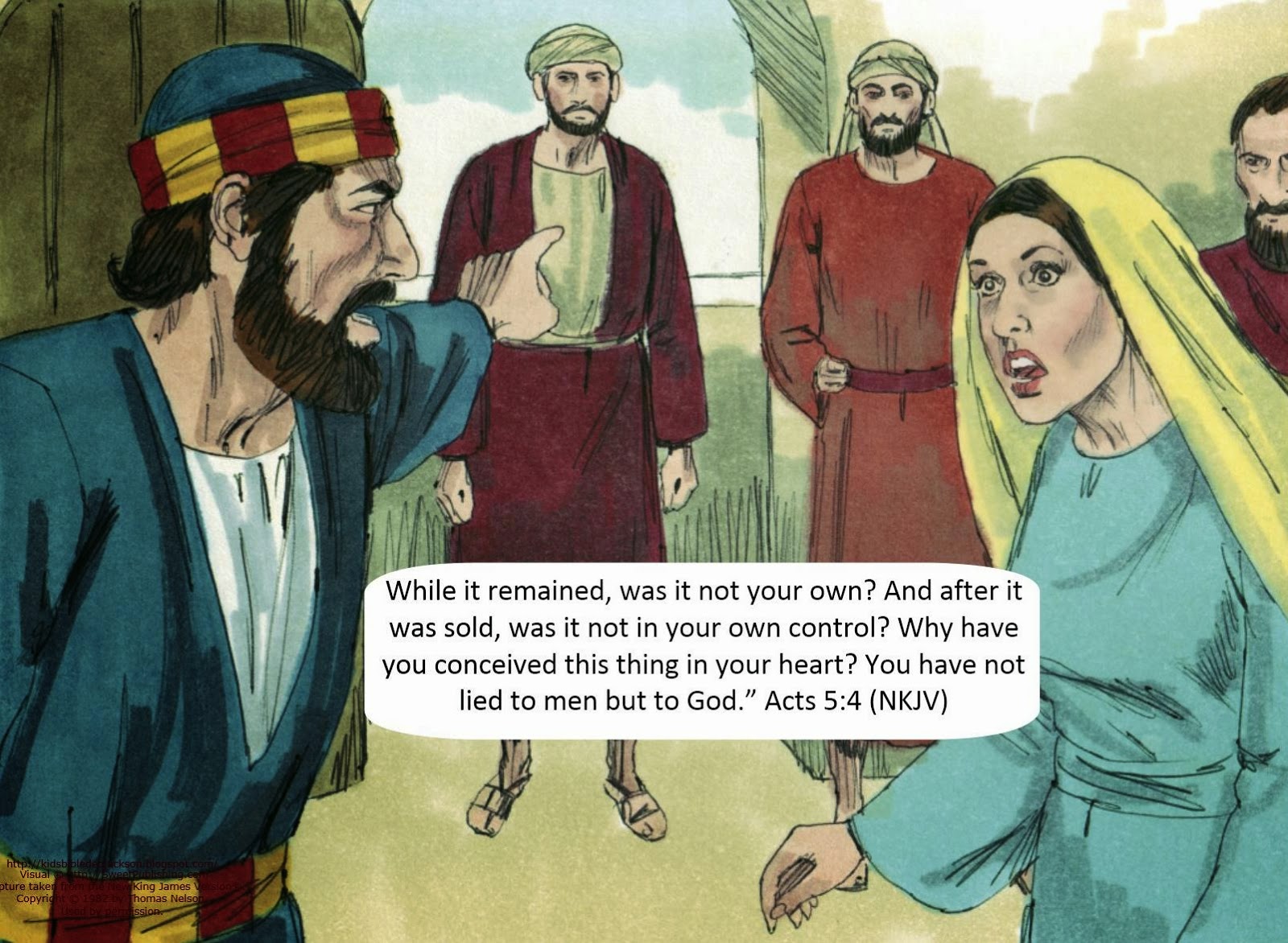 Image result for picture of Ananias and Sapphira